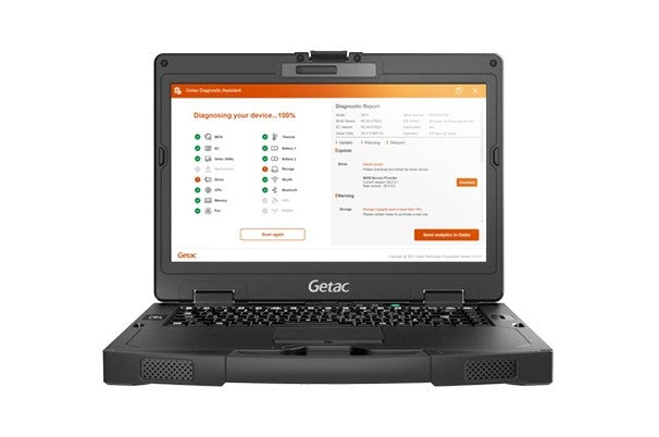 … dass das Getac Diagnose-Tool einen schnellen Treiber- und Hardware-Check durchführt?