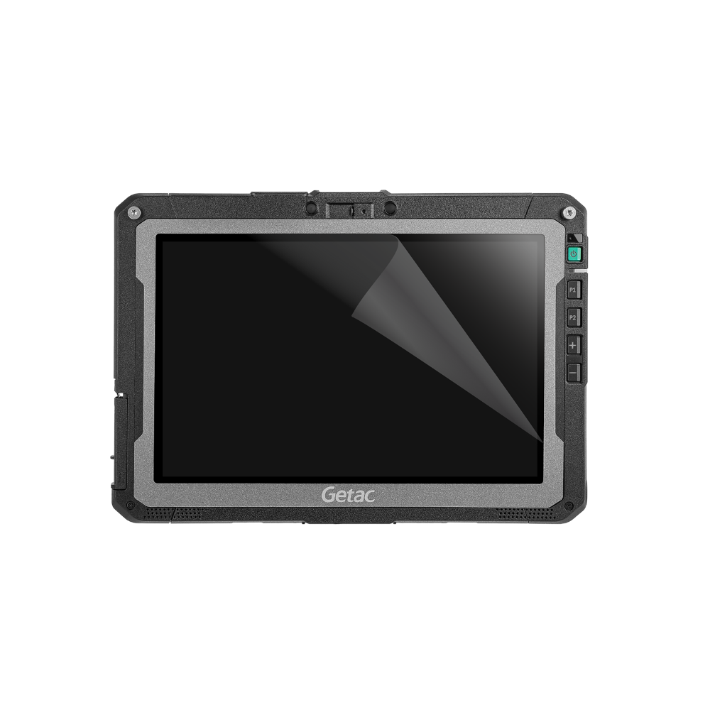 Schutzfolie auf robustem Tablet Getac ZX10 G2, frontal