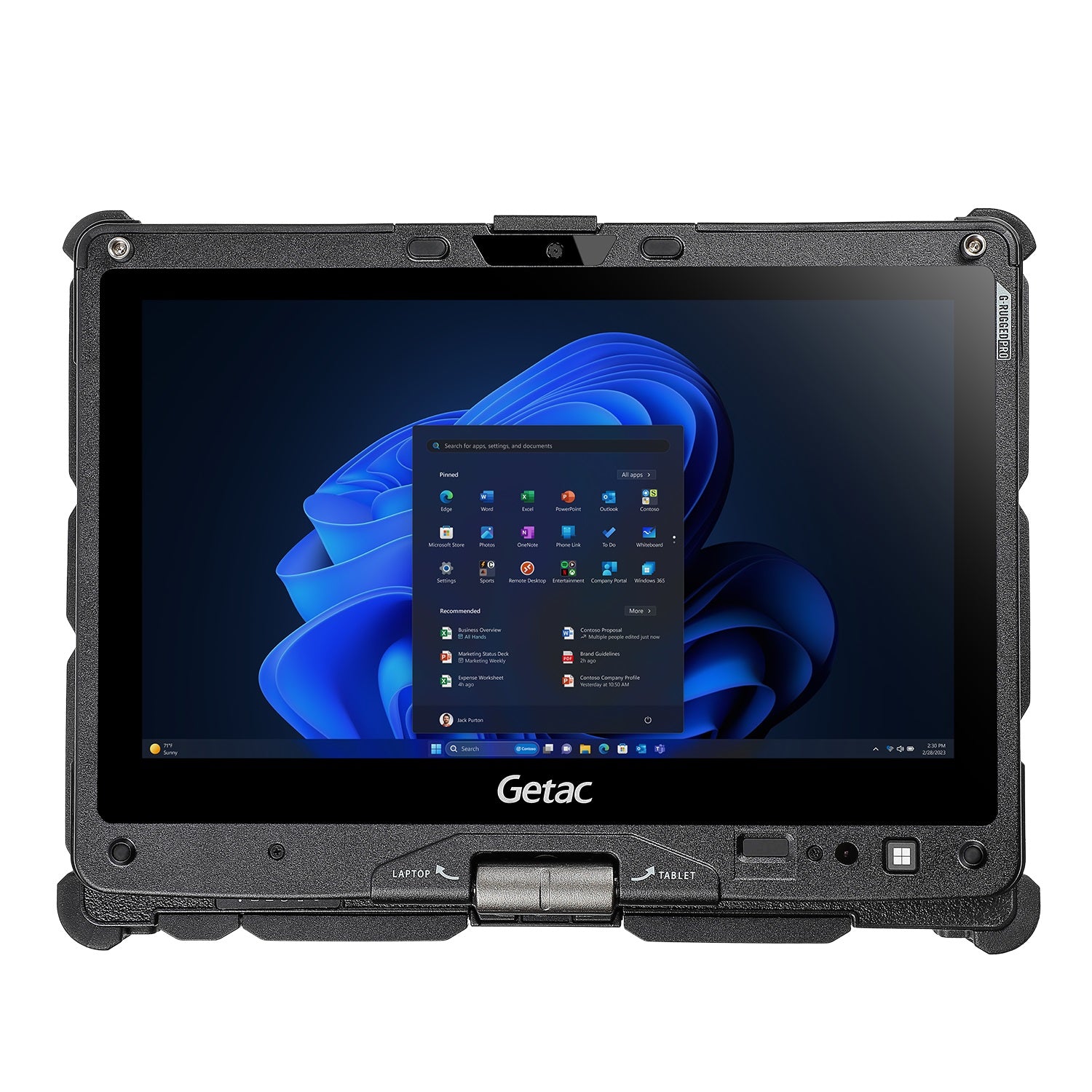 Vollrobustes Convertible Getac V110G7, Windows 11, Notebook und Tablet in einem, von Mettenmeier